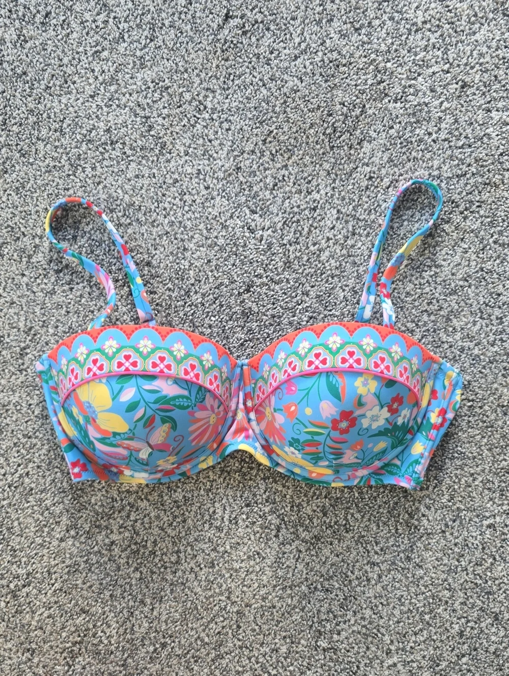 Boden Rhodes Swim Underwire Bikini Top Wildflower 36DD 9